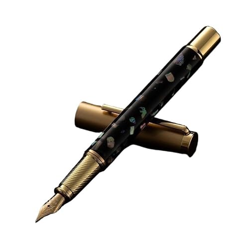 QVEZPRYX Alloy Gold Rod Calligraphy Practice Pen for Men Women Adults Business Office