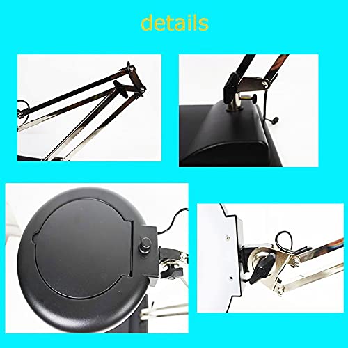 TECHTONGDA 30X Magnifier Light Amplification Table Black Lamp LED Magnifying Transparent Glass for Reading Working Crafts Workbench