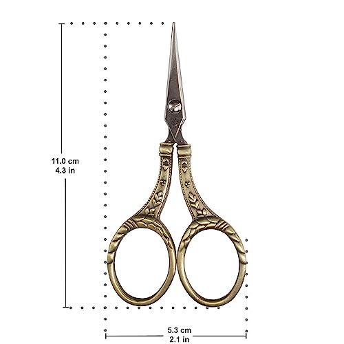 JubileeYarn Floral Embroidery Scissors - Bronze - 30 Scissors