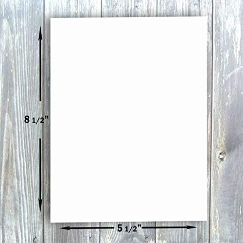 Hamilco White 65lb Cover 5.5x8.5 Index Cards & Envelopes (100PK)