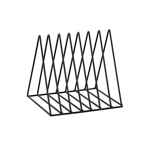 File Holder Triangle Folder Folder Rack Magazine Rack Office Home Decoration Metal Newspaper Rack Magazine Rack File Storage Rose Gold File Folder Rack (Color : A)