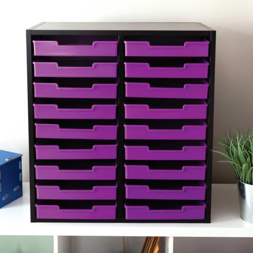 Really Good Stuff Black 18-Slot Mail Center with Trays Single Color