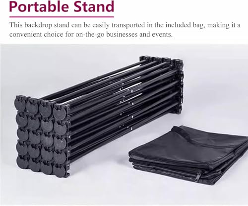 XDRGOOIUY Trade Show Exhibit Display Booth, Portable Event Advertising Poster Stand, Collapsible Pop Up Display Backdrop Frame for Vendor Events