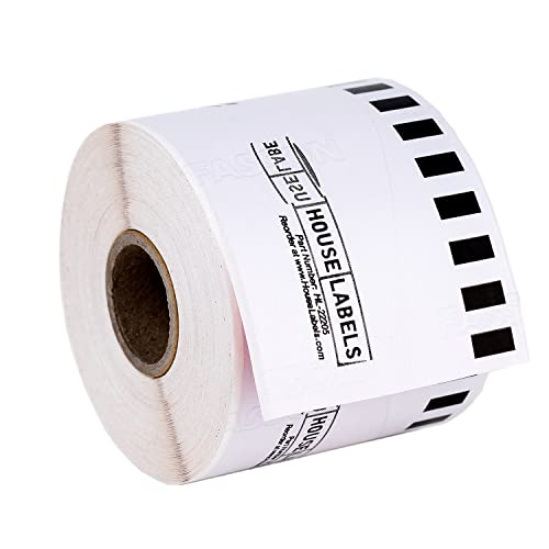 HouseLabels Compatible with Brother DK-2205, Red, 2-4/9" x 100'
