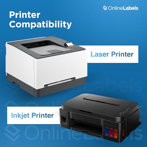 OnlineLabels 4" x 2.5" Labels - White Matte - Inkjet/Labels - 100 Sheets