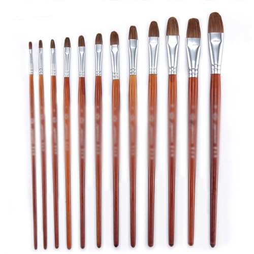 TGBHM Round Brush Wooden Handle Odd-Even Oil Painting Supplies Pen Water Chalk Watercolor Brush