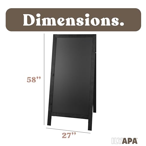 Ilyapa A Frame Chalk Board Easel Sign 27x58 in - Sandwich Signs Outdoor