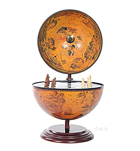 13" X 15" X 19" Red Globe with Chess Holder