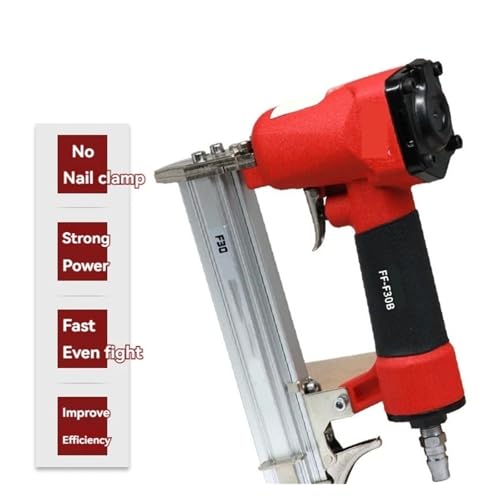 Oil-Free Pneumatic Staple Gun F-F30B Electric Nail Gun Furniture Staple Gun Heavy-Duty Finish Nailer Stapler Use for Wood and Upholstery