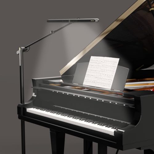 BenQ PianoLight Grand, LED Piano Floor Lamp for Grand, Upright & Digital Pianos, Wide & Even Illumination, Auto Dimming, 14 Brightness Levels x 7 Color Temperatures, Auto On/Off, Black