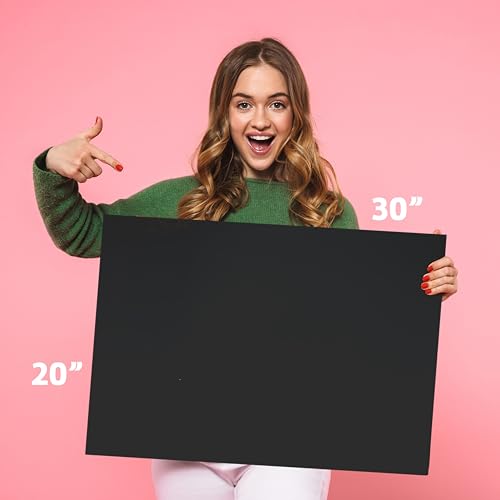 Flipside Products Black Foam Board 20" x 30" - Premium Single-Sided with White Core - 3/16" Thick - Arts and Crafts, Presentations, Signboards, Backing Board, Display, Pack of 25