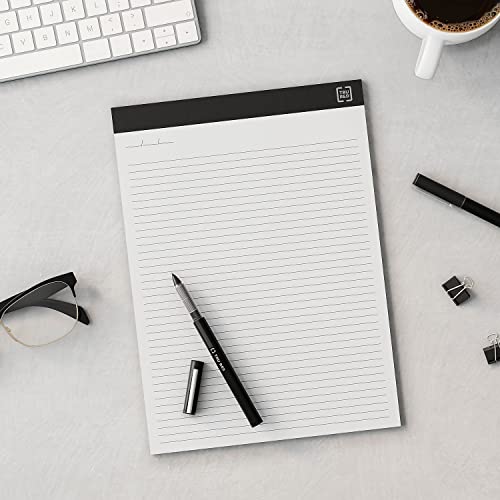 Staples TRU REDNotepads, 8.5" x 11.75", Narrow Ruled, White, 50 Sheets/Pad, 6-Pack