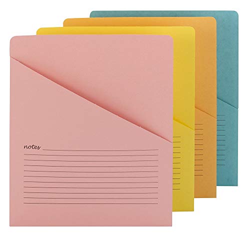 Smead Organized Up Notes Slash File Jacket, Letter Size, Assorted Colors, 12 per Pack (75427) - Sold as 2 Pack