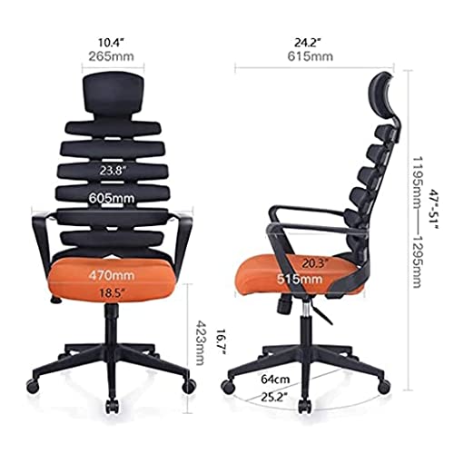 LIOONS Comfort Office Chair Office Chairergonomic Desk Chaircreative Spinefish Bonecomputer Chairadjustable Managerial Chairs Home Executive Chairs Firm Seat Cushion