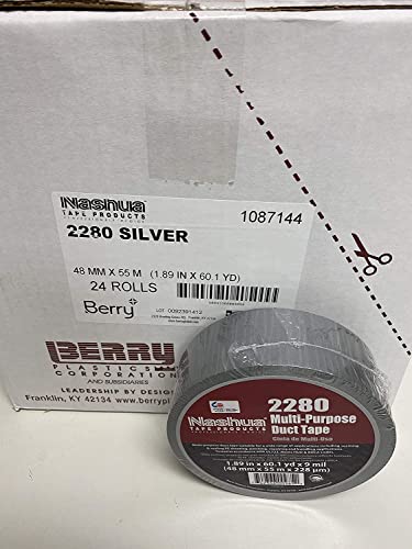 Nashua 2280 9 mil Silver Duct Tape 2" x 60 yds - 24 Pack