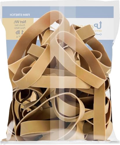 Upgrade Office Supply Rubber Bands, Size #107, 7 x 5/8 in, Approx. 80 Count, 2 Pack