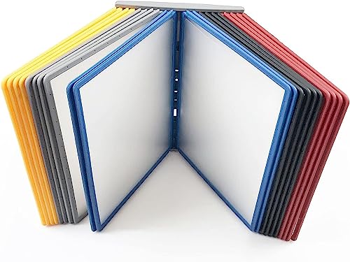 A4 Wall Mounted Document Holder, A4 Size Paper Document Folder,Wall Hanging Units Flip Folder,20 Pages File Organizer， Wall-Mounted Poster Flip Book Display for Workshop Exhibition Offices