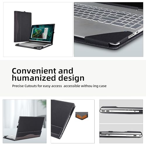 Laptop Case for Dell Inspiron 14 Plus 7440 (2024) | 14 2-in-1 |14 5440 Laptop Detachable Protective Cover Shell (Gray)