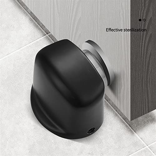 Zinc Alloy Strong Magnetic Door Stop Suction Bedroom Door Collision Door Touch Magnetic Door Stopper 1Pcs (Color : Black)