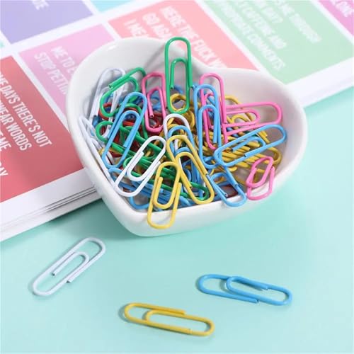3000 PCS Metal Paper Clips, Alloy Colored Bookmark Clips for Binding Binder Office