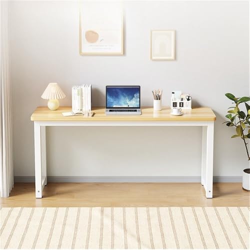 Gilubfckin Small Computer Office Desk, Modern Simple Style, Writing Study Work Table, Sleek Design Computer Desk for Home and Office(White,80cm .5in)