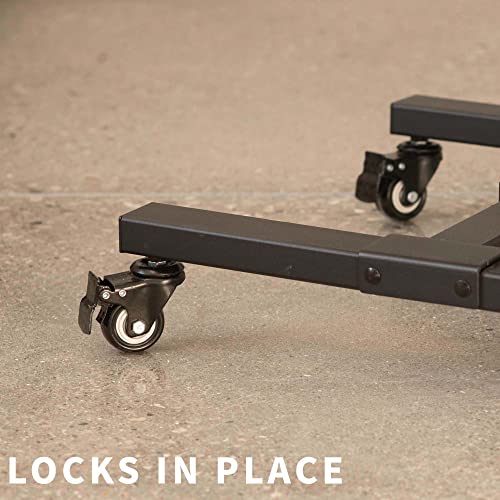 VIVO Black Rolling TV Cart w/Shelf, 13 to 50 inch Screens, STAND-TV07W-S