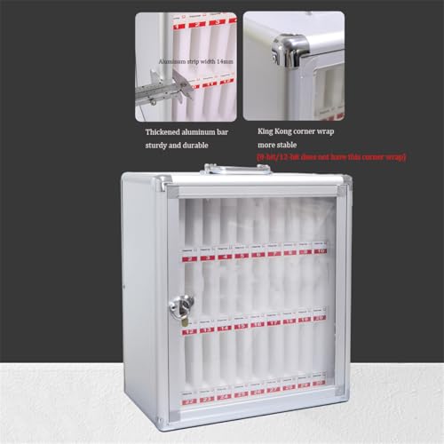 WSNCXFW Aluminum Alloy Pocket Chart Storage Cabinet, School Mobile Phone Storage Box,Cell Phone Lockers with Door Locks and Keys, for Classroom Office Employees,24slots