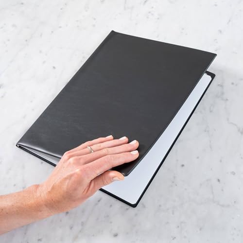 Rillstab Original Display Book (20 Transparent/Clear Pockets) | A4 Front Page Ring Binder Portfolio & Project Presentation Folder for Meetings & Conferences| Poly Clear Pocket Folder | Black | 99424