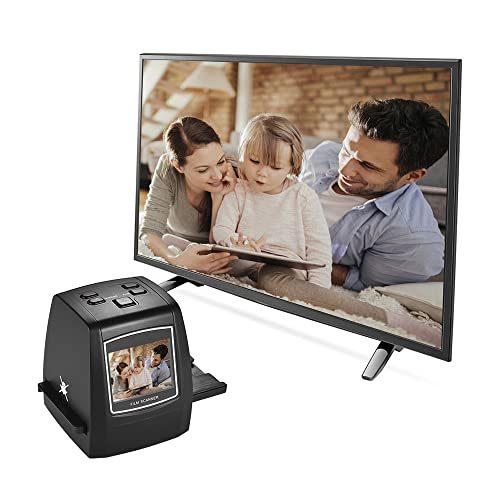Hiedmeil Film Photo Scanner,High-Resolution 14MP/22MP Film Scanner Convert 35mm 135mm 126mm 110mm 8mm Color Monochrome Slide Film Negative into Digital Picture with 2.4" LCD