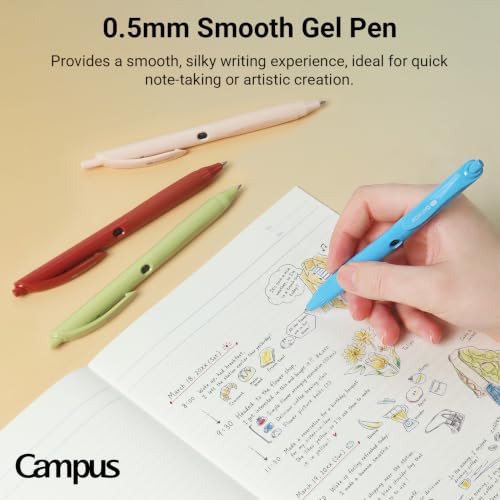 KOKUYO College Stationery Kit, B5 Smart Ring Binder+Graph Paper, 6 Notebooks (Wide+Flat), 0.9mm Mechanical Pencil, 4 Gel Pens (0.5mm Black), Correction Tape, Eraser, Pencil Pouch for College & Office