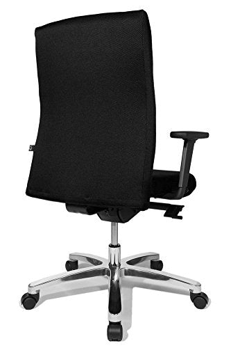 Topstar Big Star 10 XXL Office Chair, Black, Aluminium Frame, Polyester Seat, Synchronous Mechanism, Adjustable Height & Backrest, Armrest with Headrest