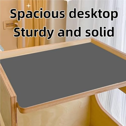 Zhwhlcynh School Desk, Small Desk with Chair, Wood Homeschool Desk, Combinable Storage Table and Chairs, Small Art Table for Living Room, Dining Room, Study, Classroom