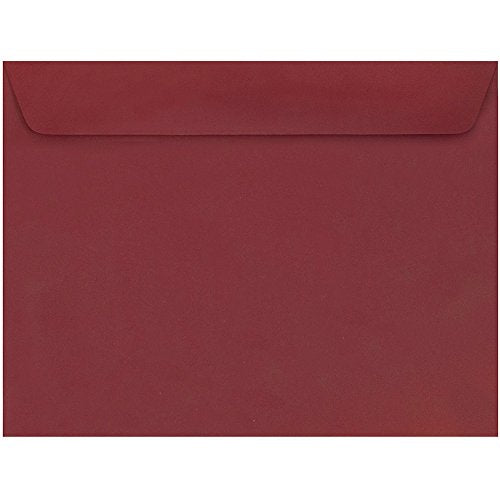 JAM PAPER 9 x 12 Booklet Premium Envelopes - Dark Red - 100/Pack