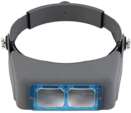 EUQKKWLOY Headband Magnifier,Handheld Digital Magnifier,Magnifier Headband Magnifier Led Lamp Jeweler Watch Repair 1.5X 2X 2.5X 3.5X Head Mounted Reading Magnifying Glass Jewelry Visor
