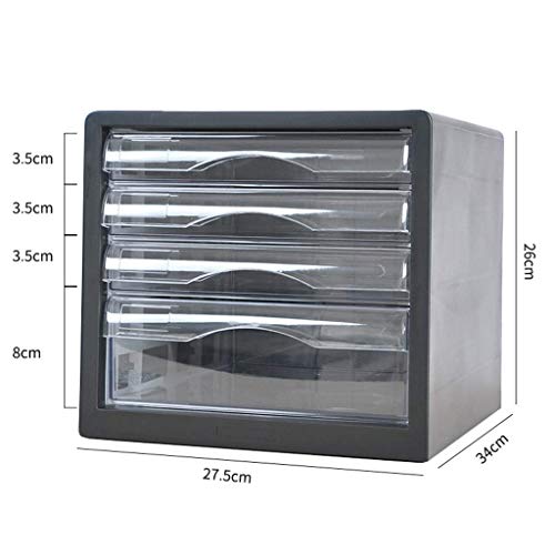 AFPSDLFJDLS Document Organizer - Half Transparent Vertical File Cabinet 4 Drawer Index Function Flat Drawer(D)