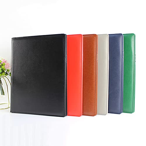 Filing Envelopes Business Folder with Pen Insert Multicolor Leather Clipboard Foldable Cover Binder Data Sorting Folder for Office, Business Plastic Folders (Color : Brown, Size : Single Clip)