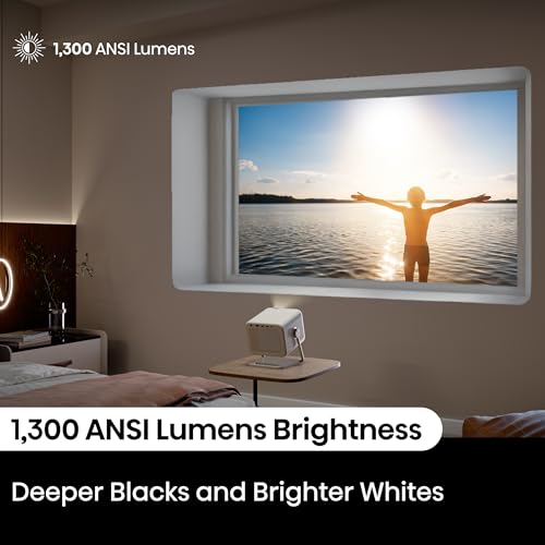 Hisense M2 Pro, Triple Laser Smart Portable Lifestyle Projector, 4K UHD, 65” – 200”, 1,300 Lumens, Dolby Vision,Optical Zoom, Intelligent Screen Adjustments, Vidaa OS, Netflix Included