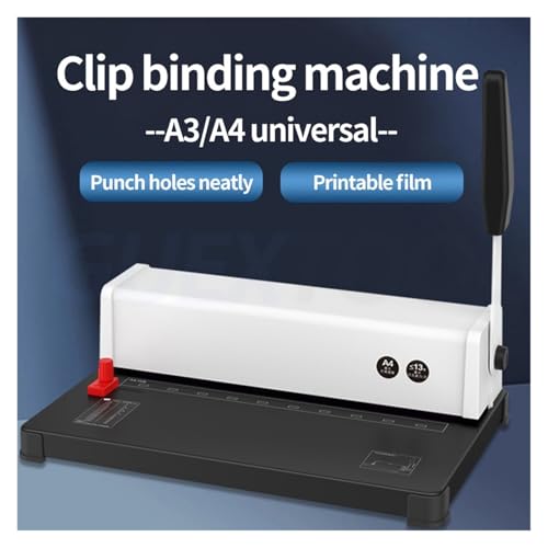 Binding Machines, Manual Spiral Binding Machine 10 Hole Metal Paper Book File Punching and BindingOffice Binding Machine Iron Ring Book Binding