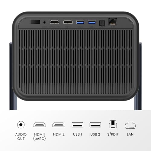 Hisense Laser Mini Projector C2, 65-300", Gimbal Design, 4K, Triple Color Laser, 110% BT.2020, 2000 ANSI Lumens, 1700:1 Native Contrast, Dolby Vision, HSR240, Sound by JBL