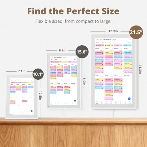 Digital Wall Calendar 21.5 Inch – Interactive Touch Screen Electronic Calendar & Smart Family Hub with Cross-Device Sync, Schedules Reminders, Chore Chart, Rewards & Photo Display