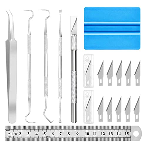 XDSRFVW 17PCS/ Set Craft Vinyl Weeding Tools Basic Tool Silhouettes Cameos Lettering DIY Handmade