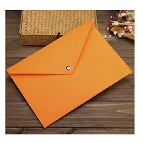 AEYSD-456 Filing Envelopes 1 PCS Simple A4 Large Capacity Document Bag Pad Business Briefcase File Folders Chemical Felt Filing Products Plastic Folders (Color : Orange)