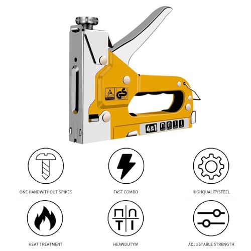 khbyt Heavy Duty Staple Guns Heavy Duty Stapler Staple Guns Trackers Machine Guns for Wood Furniture Woodworking
