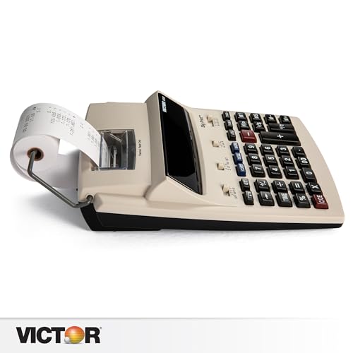 Victor Big Print 12-Digit Thermal Printing Calculator, White (1310)