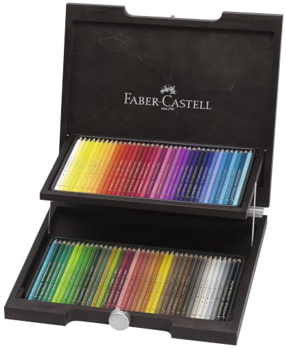 Faber-Castell Art & Graphic Polychromos Colour Pencil, Multicoloured, Wooden Case Of 72, For Art, Craft, Drawing, Sketching, Home, School, University, Colouring