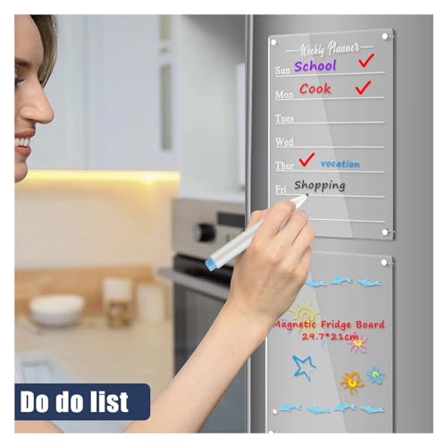 Magnetic Acrylic Calendar for Fridge Dry Erase Board Planning Boards
