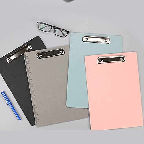 CETEOR Small clipboards, A4 and Letter Size Clipboard with Metal Clip Leather Data Sorting Folder Business Meeting Multi-Color Binder-10 Packs Plastic Folders(Black)