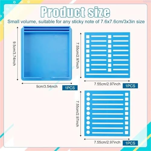 Nuqsx 4Pcs Stylish Sticky Note Dispenser Accessory for Personalize Workspaces Tidying For Home Office Desk(Yellow)