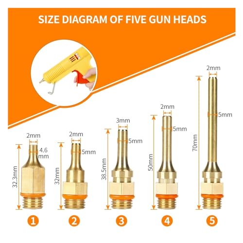 LIBODD Hot Glue Gun 150W Hot Melt Glue Gun with 10pcs 11mm*200mm White Sticks Smart Adjustable Temperature 5pcs Copper Nozzle for DIY Arts, Crafts and Quick Repairs