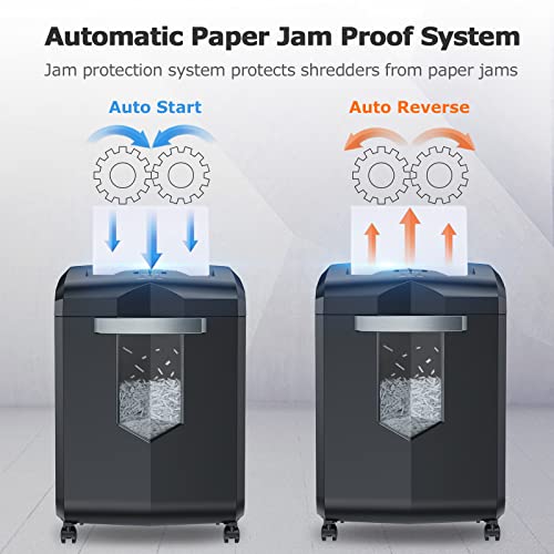 Bonsaii 18-Sheet Cross-Cut 60-Min Run Heavy Duty Paper Shredder